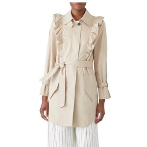 Joie ruffle trench coat